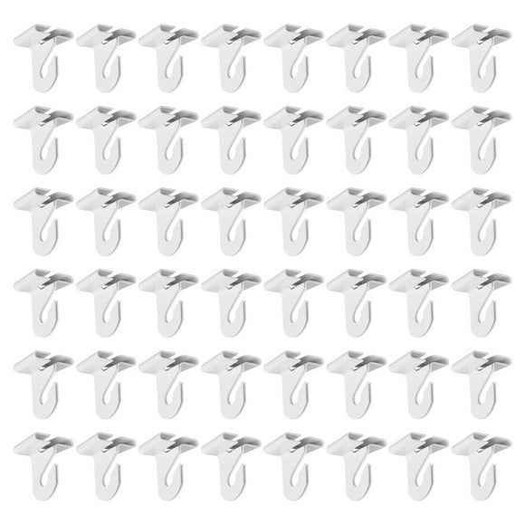Uxcell Drop Ceiling Hooks Metal T-Bar Track Clip Suspended Drop Ceiling Tiles Ceiling Hooks for Hanging Plants & Decorations 100Pcs