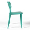 thumbnail image 2 of WestinTrends Playa Outdoor Modern Stackable Plastic Patio Dining Chairs (Set of 2), Turquoise, 2 of 14