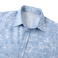 thumbnail image 4 of Tdoqot Men's Hawaiian Shirts- Button Down Fashion Casual Short Sleeve Beach Shirts Sky Blue Size 2XL, 4 of 9