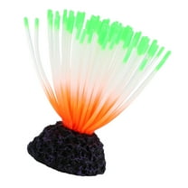 Soft Silicone Glowing Aquarium Anemone Aquatic Artificial Coral for Fish Tank Green 18.5cm Height