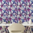 thumbnail image 2 of Ambesonne Watercolor Floral Peel & Stick Wallpaper for Home, Clematis Flowers, 13"x72", Blue Magenta Violet, 2 of 5