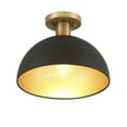 thumbnail image 2 of Trade Winds Hazel 1-Light Ceiling Light in Matte Black with Natural Brass, 2 of 4