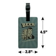 thumbnail image 5 of Beer It's a Vacation in a Can Funny Humor Rectangle Leather Luggage Card Suitcase Carry-On ID Tag, 5 of 8