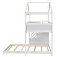 thumbnail image 6 of Yoneston Twin over Full House Bunk Bed with Storage Staircase and Blackboard for Kids and Adutls, White, 6 of 6