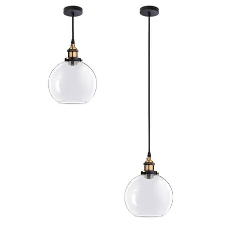 Yescom Vintage Industrial 7 9 Glass Ball Ceiling Light Pendant Yescom Vintage Industrial 7 9 Glass Ball Ceiling Light Pendant Chandelier Edison Lamp Cafe Kitchen