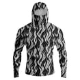 thumbnail image 2 of Men's UPF 50+ Camo Sun Hoodie, Raglan Colorblock Long Sleeve Uv Protection Hooded Fishing Shirt, Lightweight Quick Dry Polyester Green 3Xl, 2 of 5