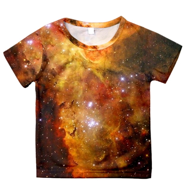 T-shirts Décontractés Galaxy pour Filles, Imprimés Stylés, Manches Courtes, Col Rond, Hauts pour le Quotidien