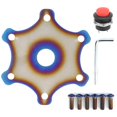 thumbnail image 1 of Steering Wheel Horn Button Cover Universal Modification ABS Metal for 6 Bolts Racing CarRed, 1 of 5