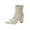 White, variant on Fesfesfes Vintage Calf Boots Women's Faux-Leather Fashion Lace Ladies Comfortable Western High-heeled Boots Ankle Boots Boots White Cowboy Boots Women 6.5(38)