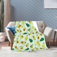 thumbnail image 2 of Cute and Simple Avocado Pattern Throw Blanket Soft Lightweight Cozy Premium Flannel Warm Bed Blanket for Bedroom Living Couch All Seasons 80"X60", 2 of 6
