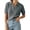 Dark Gray, variant on Short Sleeved Women Solid Color Lapel V Neck Casual Knit Cable Pullver Sweater