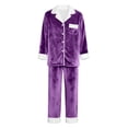 thumbnail image 4 of Fgnfyis Family Christmas Pajamas Long Sleeve Button Down Cozy Soft 2 Piece Set Sleepwear Loungewear, 4 of 6