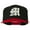 Black Red, variant on Old English M 3D Embroidered Snapback Cap - Natural Black OSFM