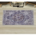 thumbnail image 1 of Vintage Decorative Rug, Ethnic Motifs and Bohemian Shapes in a Nostalgic Composition and Folk Art, Quality Carpet for Bedroom Dorm and Living Room, 6 Sizes, Ceil Blue Seal Brown, by Ambesonne, 1 of 1