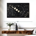 thumbnail image 3 of Elephant Stock Bohemian Moon Cycle Wall Art - Horizontal Canvas Wall Art - Living Room Wall Decor - Religion And Spirituality Canvas - Black And Gray Decor - 39" x 26", 3 of 8