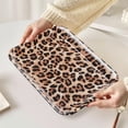 thumbnail image 4 of Howayme Melamine Plastic Serving Tray, 12.9"x9.6" Large Shatterproof Decorative Food Tray for Restaurant, Parties, Kitchen & Outdoor Use, Brown Leopard Pattern, 4 of 6