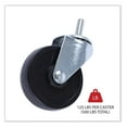 thumbnail image 2 of Wire Shelving Casters - ALESW790004 3 Wheel Locking Stem Casters (4-Set) - Black, Optional Grip Ring, Heavy Duty Rolling Casters for Shelving Units, 2 of 8