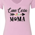 thumbnail image 4 of Inktastic Cane Corso Mama with Flowers and Arrow Women's V-Neck T-Shirt, 4 of 5