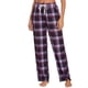 thumbnail image 5 of ShomPort Plaid Pajama Pants Casual Wide Leg Plaid Pants Comfy Lounge Sleep Pjs Pants with Drawstring and Pockets, 5 of 7