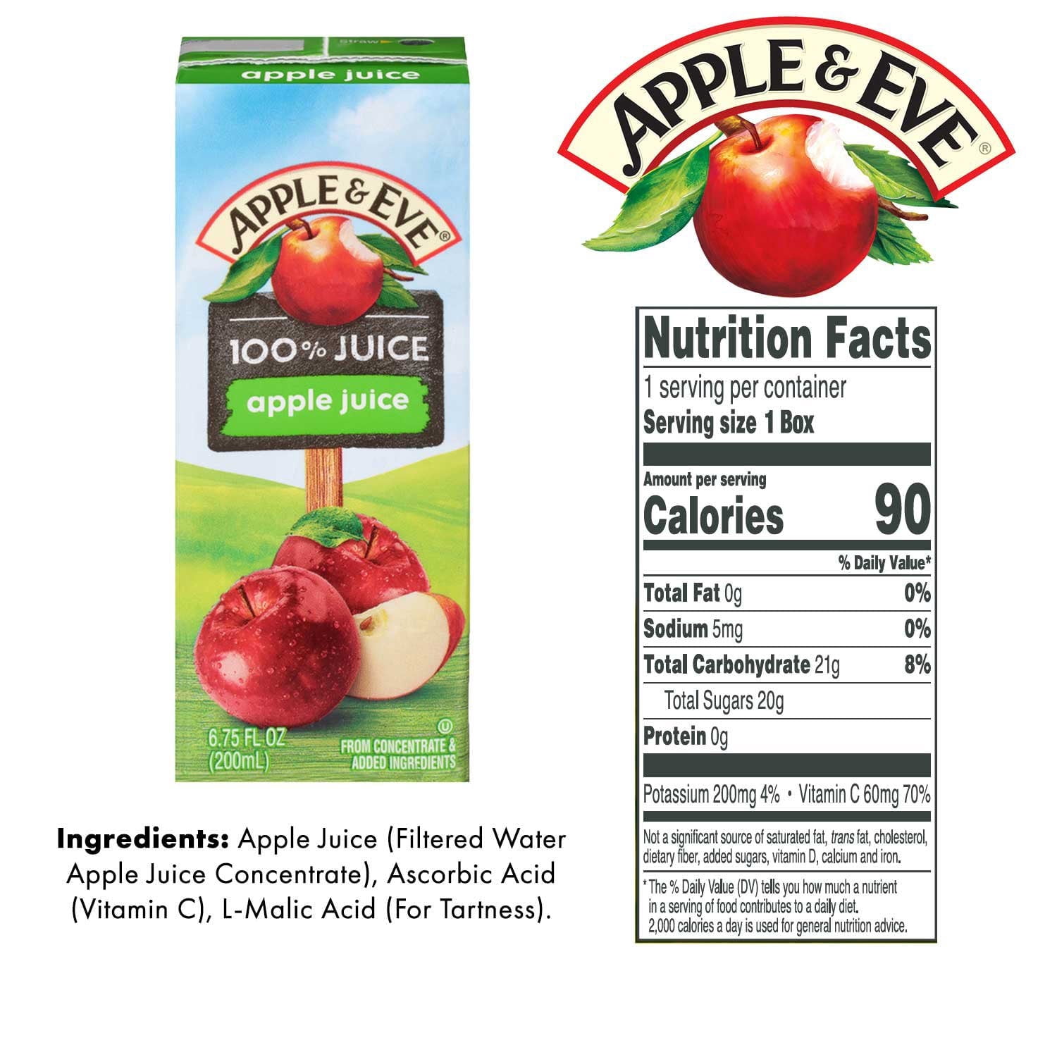 Apple & Eve 100% Juice Variety Pack, 6.75 fl oz Bottles, 36 Pack – Fruit Juice Drink for Kids & Family