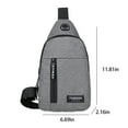 thumbnail image 3 of Crossbody Bag for Womens Mens Multipurpose Sling Bags Chest Shoulder T Sling Purse Strap Travel Bag with Earphone Hole, 3 of 6
