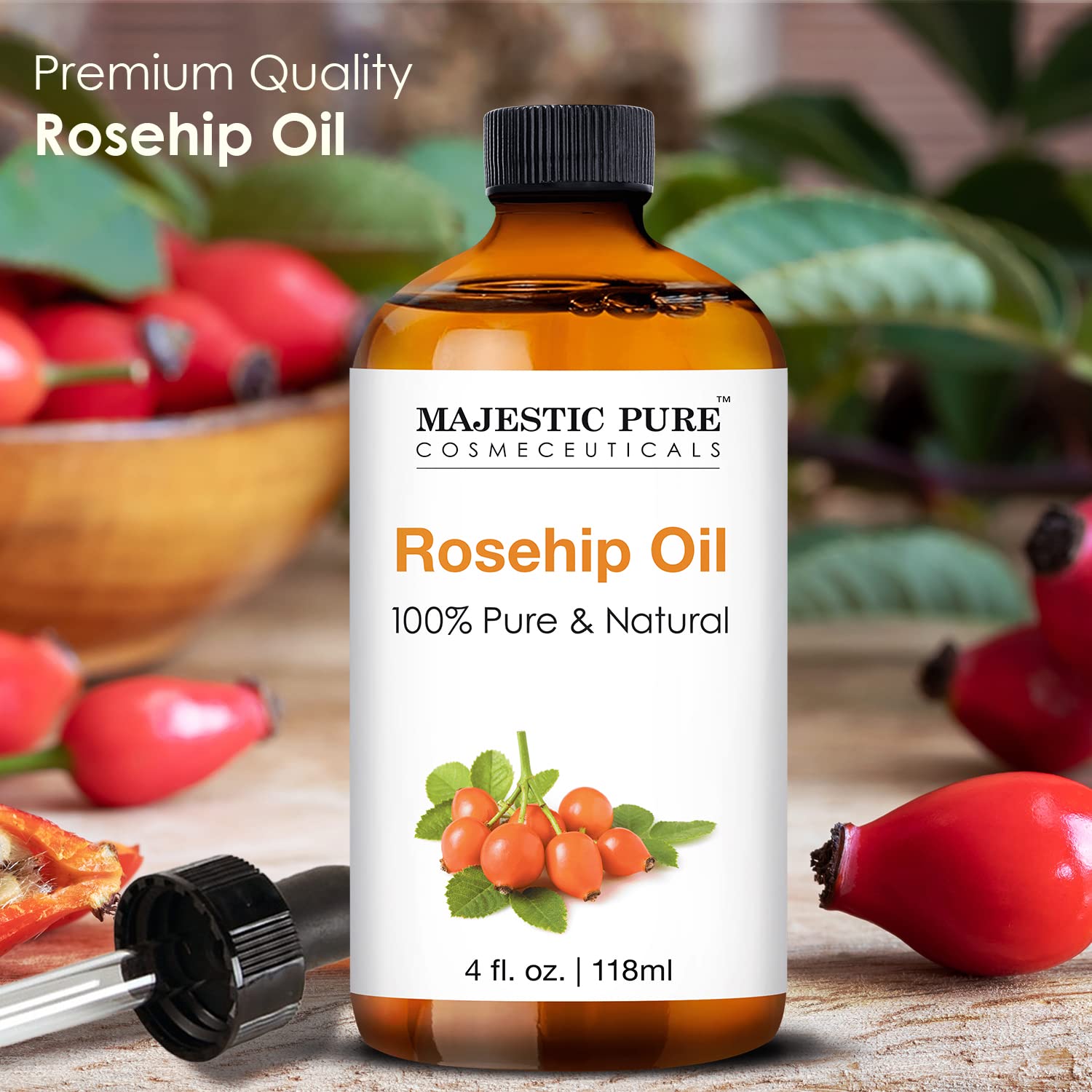 Majestic Pure Rosehip Oil, 4 fl oz - image 2 of 5
