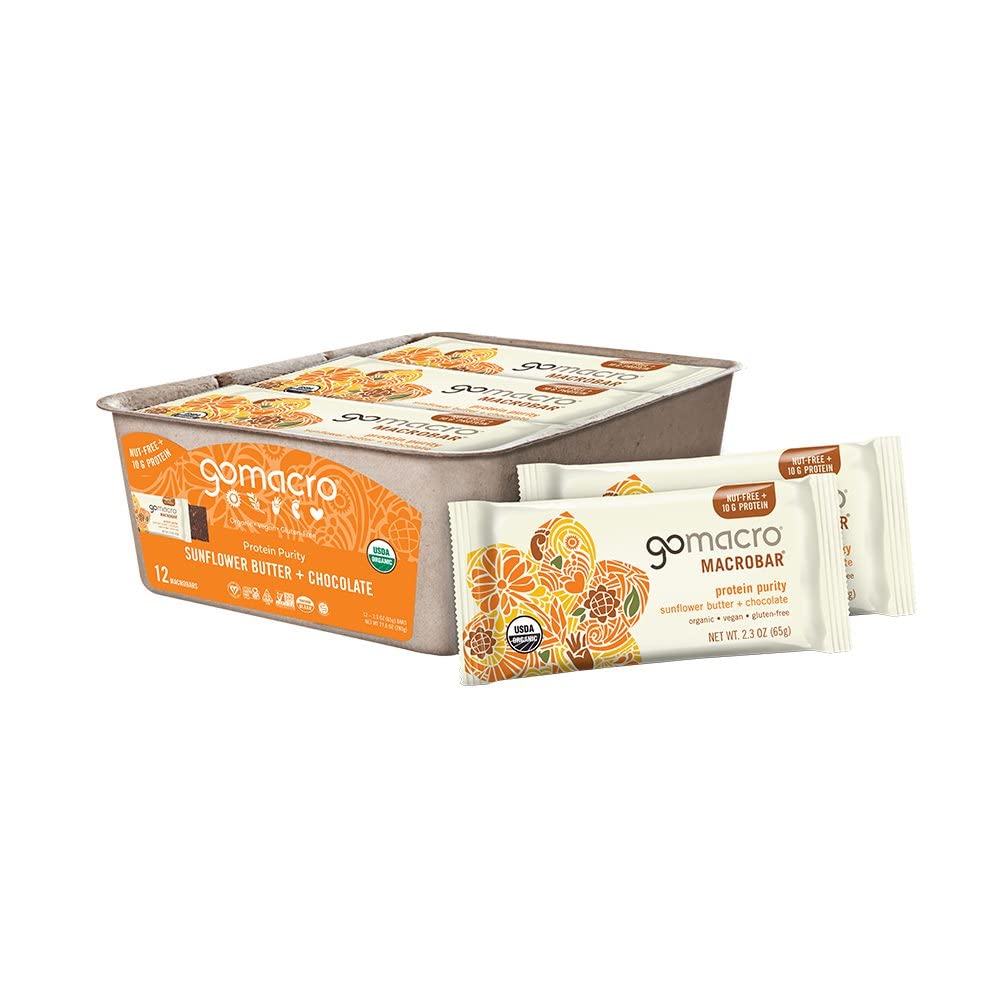 GoMacro MacroBar Organic Vegan Protein Bars Sunflower Butter