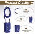 thumbnail image 2 of Uxcell 1-Pack Candado de Combinación, Aleación de Zinc 4 Dígitos Contraseña 20 In Cable Candado de Equipaje Exterior Sin Llave [Azul], 2 of 7