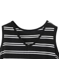thumbnail image 5 of HOMBOM Tops for Women Striped Sleeveless T-Shirts V Neck Gray Summer Womens Graphic Tees, 5 of 5