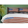 thumbnail image 4 of Ambesonne America Duvet Cover Sets, Patriotic National Flag, 2-Queen, Blue Red Umber, 4 of 6