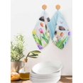 thumbnail image 2 of Spring Easter Kitchen Dish Towels for Drying Dishes Set of 4, Blue Botanical Tulip Rabbit Butterfly Waffle Weave Microfiber Hand Tea Bathroom Towels Quick Dry & Absorbent Towel 12x12, 2 of 7