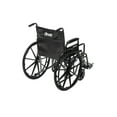 thumbnail image 2 of Drive Medical Silver Sport 2 Wheelchair, Detachable Desk Arms, Swing away Footrests, 16" Seat, 2 of 10