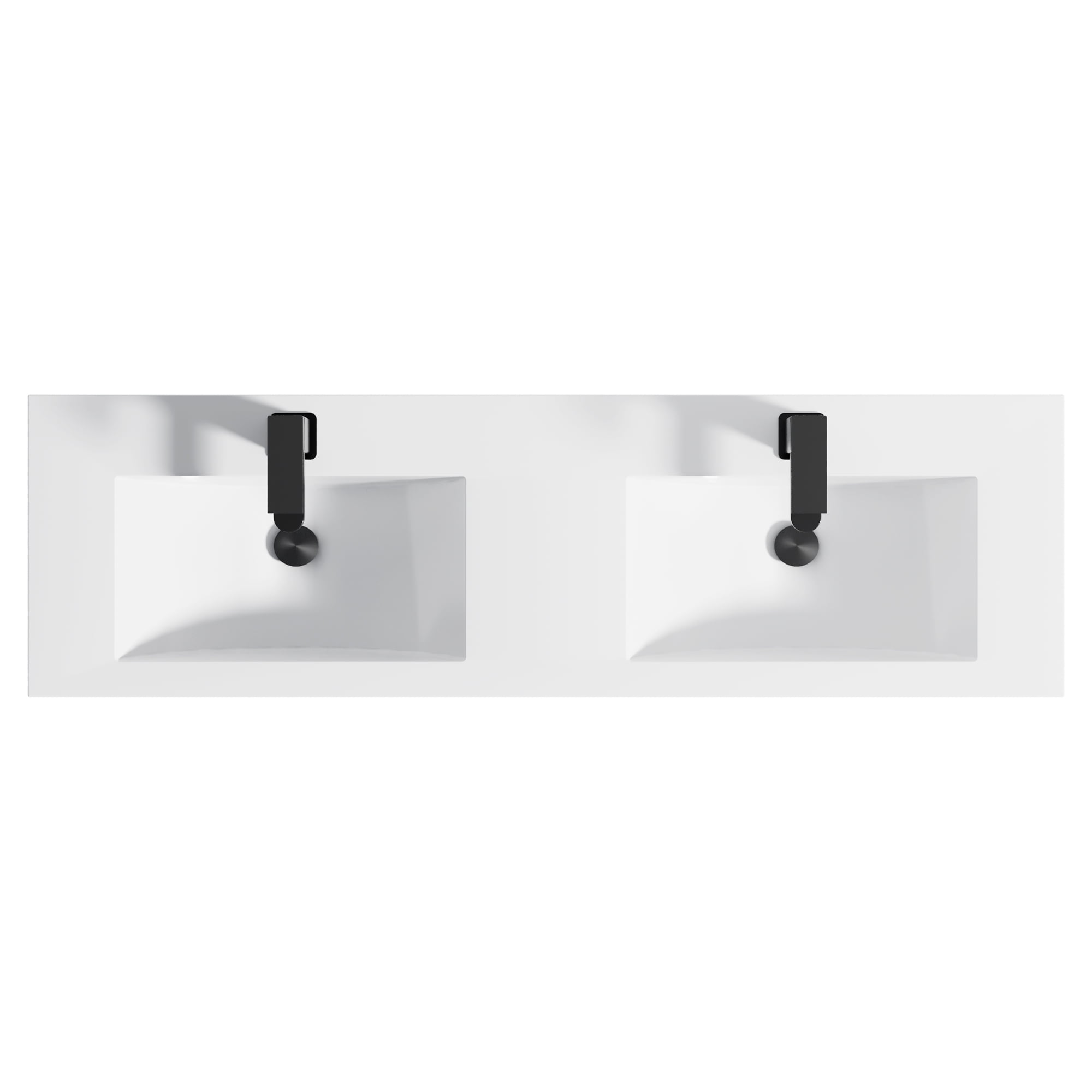 48" Double Sink Vanity Top Undermount Bathroom Sink