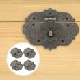 thumbnail image 6 of FOLOYORI 4Pcs Retro Style Zinc Alloy Box Latches for Jewelry Wine Boxes Decoration and Security 3.38X2.52X0.47in, 6 of 8