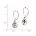thumbnail image 4 of Primal Silver Sterling Silver Rhodium-plated Tanzanite Lever Back Earrings, 4 of 4