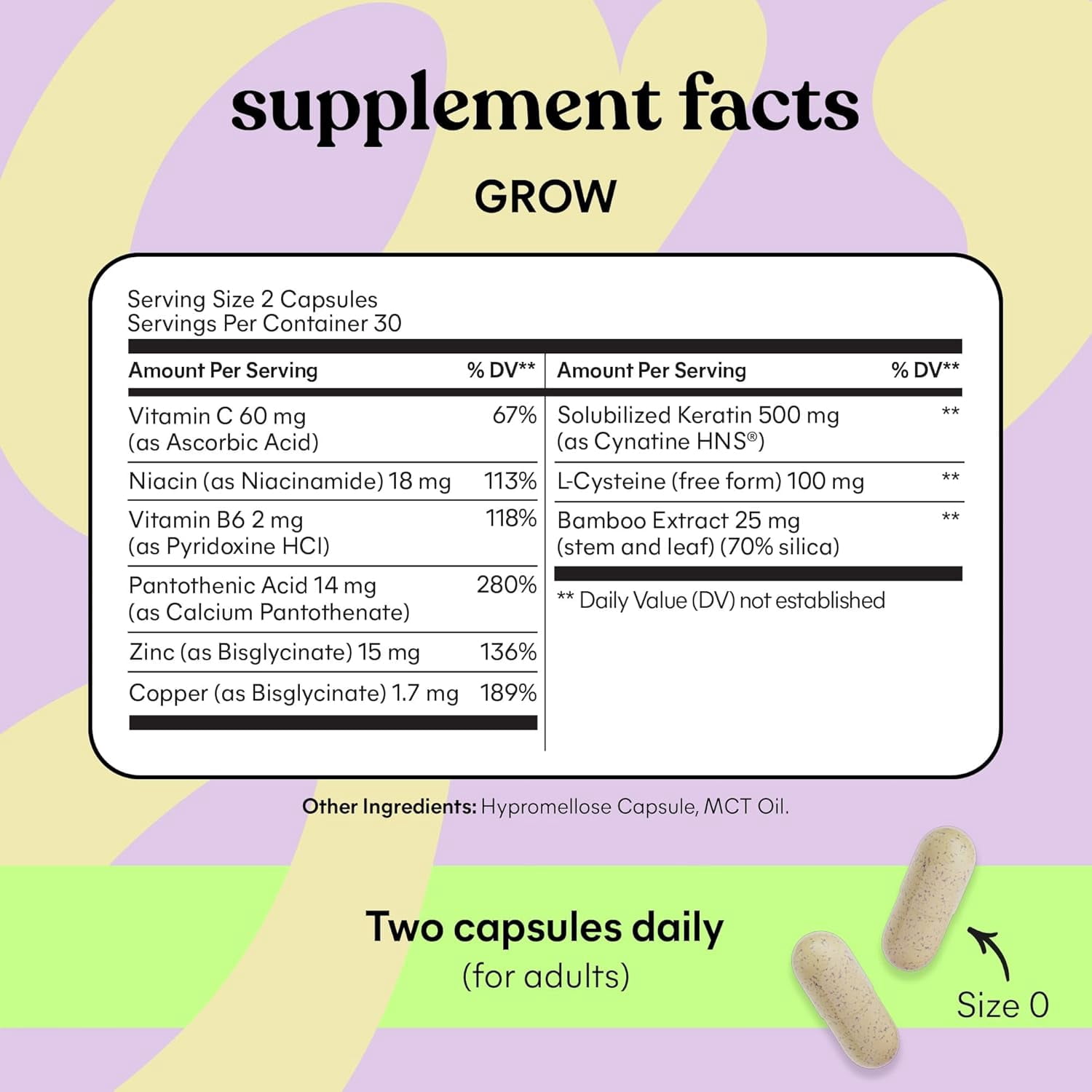 Lemme Grow Hair Growth & Anti-Shedding Capsules, 60 Count