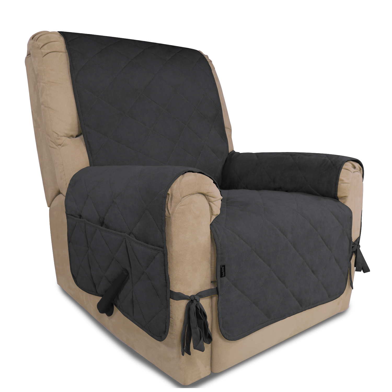 EasyGoing Micro Suede Sofa Slipcover Quilted Couch cover, Recliner