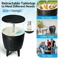 thumbnail image 4 of TOPCOMFY 10 Gallon Cooler Outdoor Table with Height Adjustable Ice Chest All Weather Resistant Hard Cooler for Patio Deck Pool Party, 4 of 5