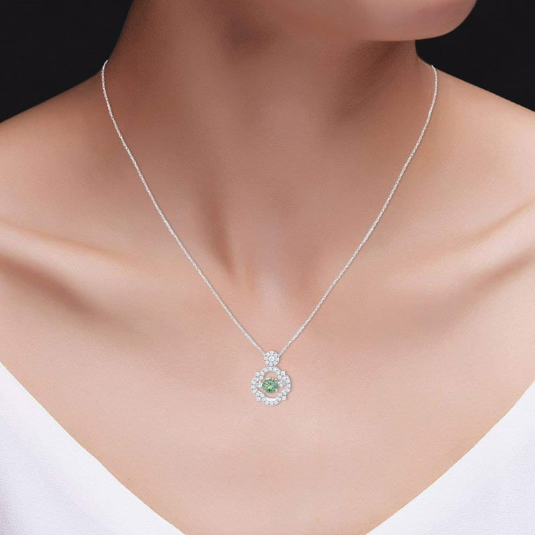 Moissanite Necklace For Women - 1-3 CT Solitaire Pendant, 925 Sterling Silver, D-E Color VVS1 Clarity, White Gold Plated