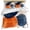 Blue, variant on Navy Blue Burnt Orange Bedding 3 Piece Duvet Cover Set California King, Artwork Geometric Contemporary Soft Microfiber Comforter Cover with Zipper Closure & Pillowcases, FadeResistant Quilt Cover