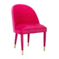 thumbnail image 2 of Velvet Leisure Single Chair with Solid Wood Foot, Upholstered Lounge Vanity Chair with Curved Backrest for Living Room Make-up Studying, Red, 2 of 7