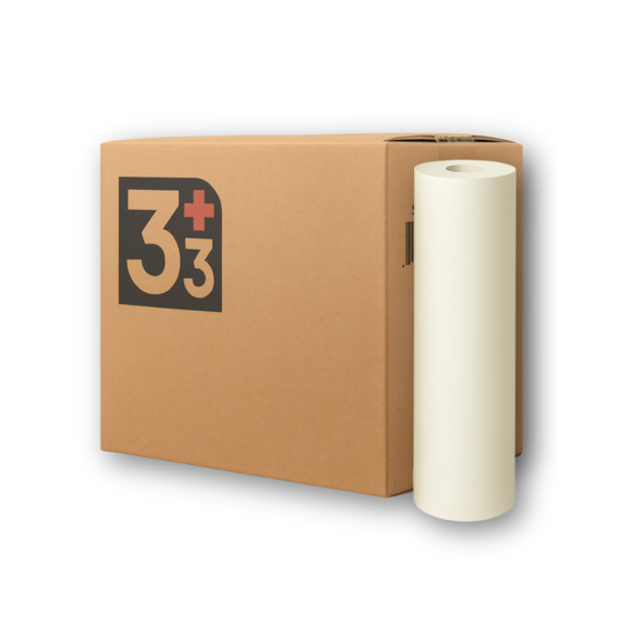 Medical Headrest 8.5 Inch x 250 Feet White Premium Crepe Paper Rolls For Chiropractic Tabletop, 3Plusthree, Case of 8 Rolls