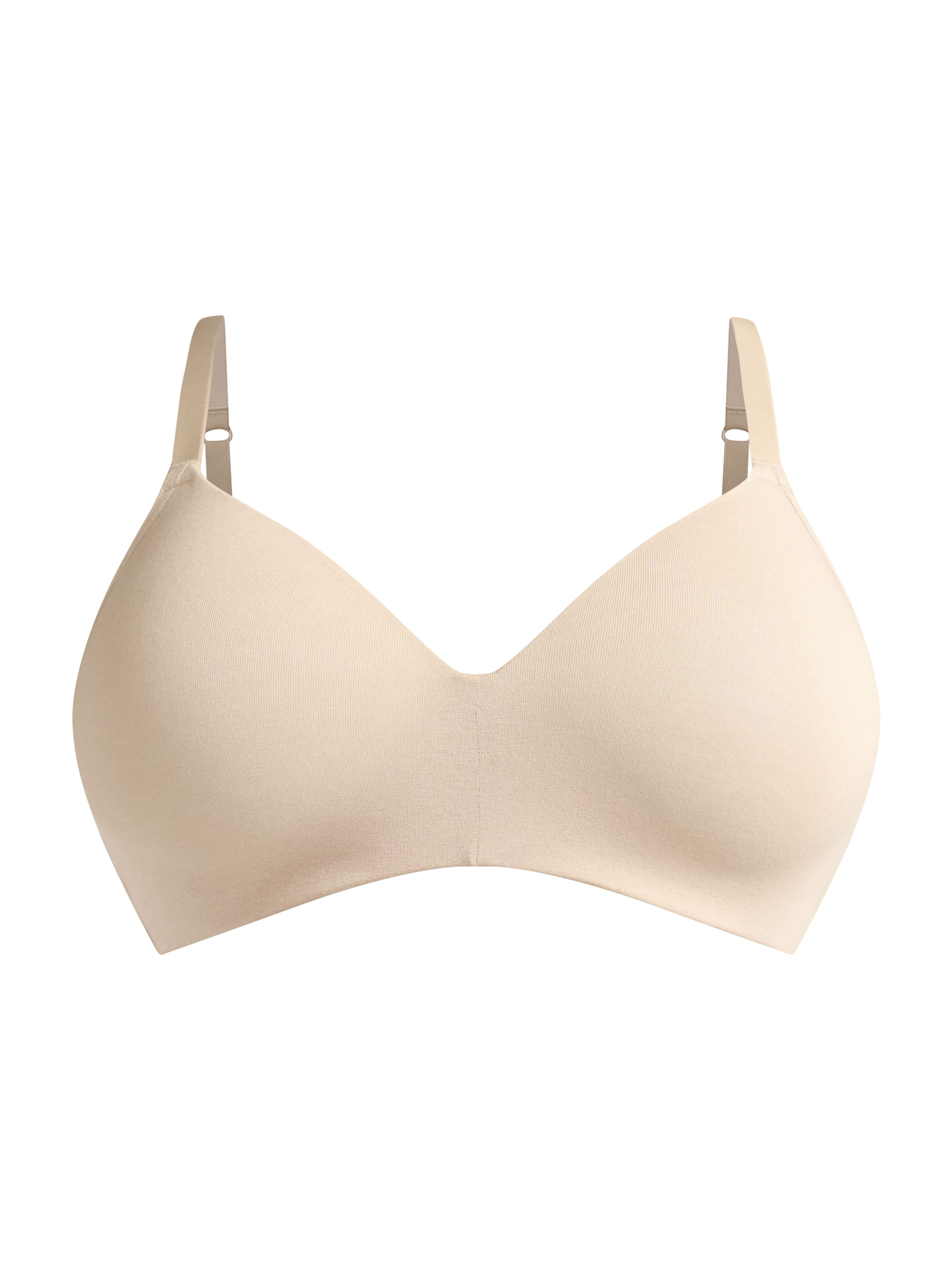 Joyspun Women's Lightly Lined Cotton Blend Comfort Wireless Bra, Sizes XS-XXXL