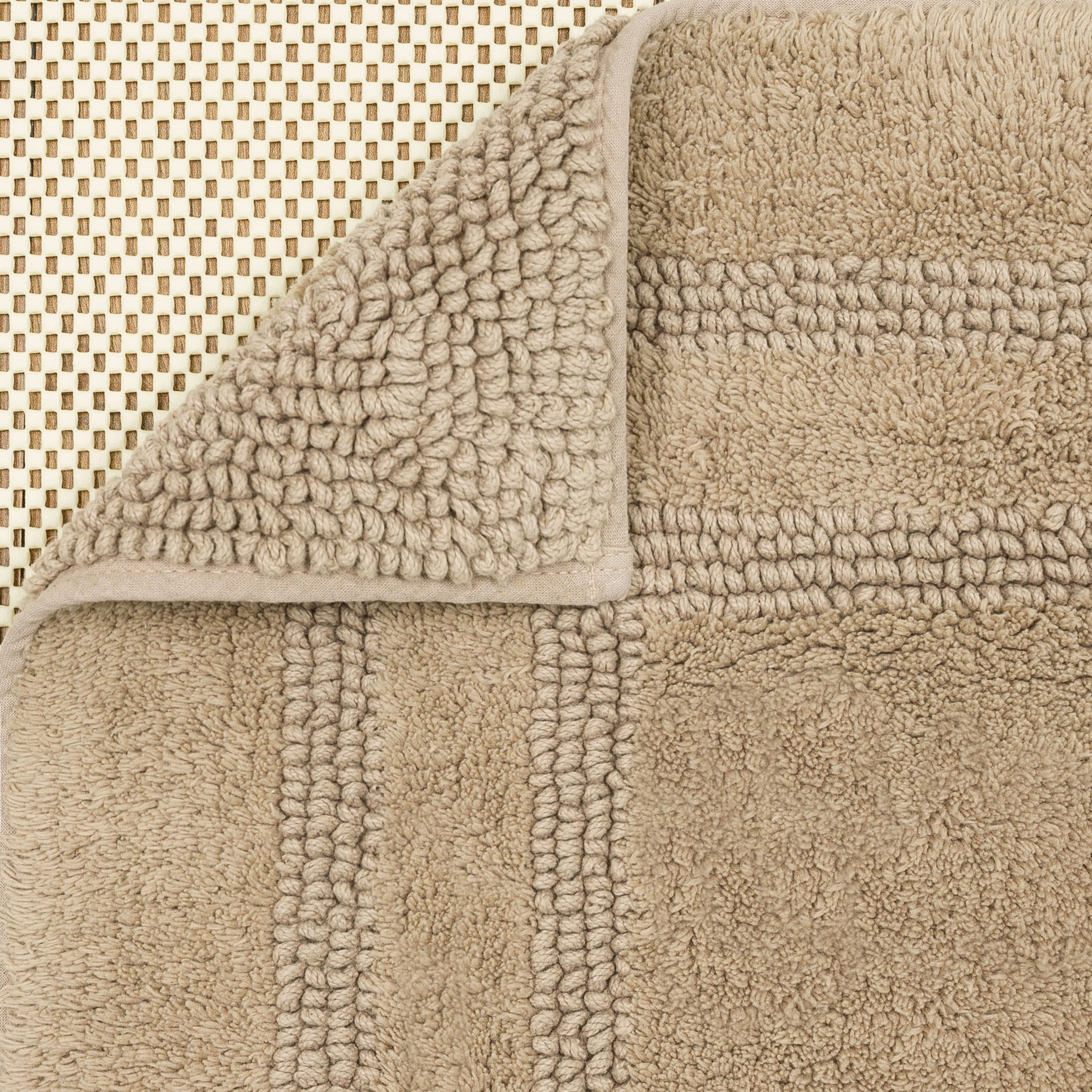 Mohawk Cotton Bath Mat Soft Absorbent Quick Dry Machine Washable Bathroom Mat, Taupe, 24" x 60"