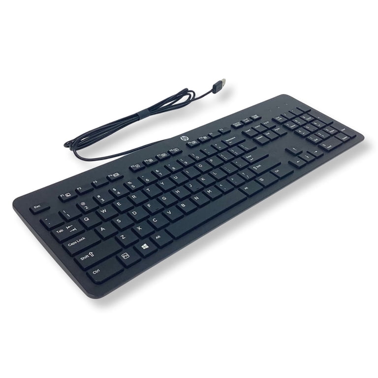 HP USB Slim Business Keyboard for Computer PC, Quick USB