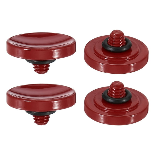 Unique Bargains Shutter Release Button Soft Shutter Release Button Copper Camera Shutter Button Concave, Dark Red 4 Pack