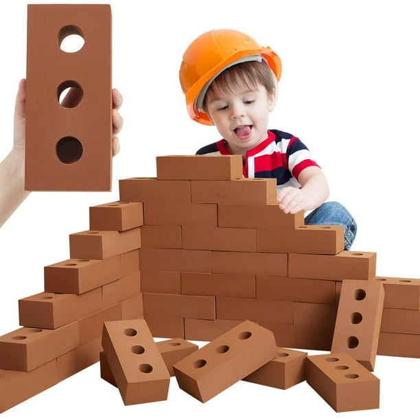 Bloques de construcción Deekin de espuma, 30 unidades, para niños, 20 x 10 x 6 cm