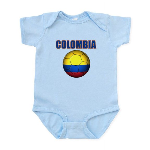 CafePress - Colombia Futbol Soccer Body Suit - Baby Light Bodysuit, Size Newborn - 24 Months