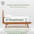 thumbnail image 3 of Split Queen 5-Piece Sheet Set, 600-TC Giza Cotton, 15 inch Deep Pockets - White, 3 of 7