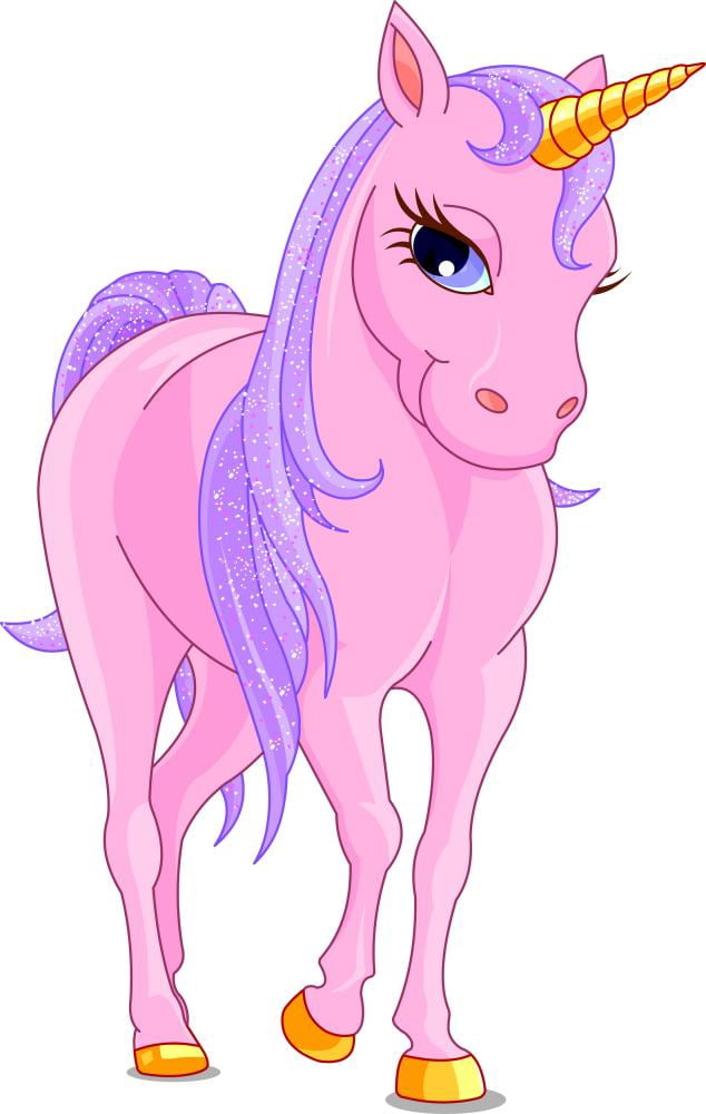 Wallmonkeys Pink Unicorn Peel and Stick Wall Decals Mural WM298844 (30